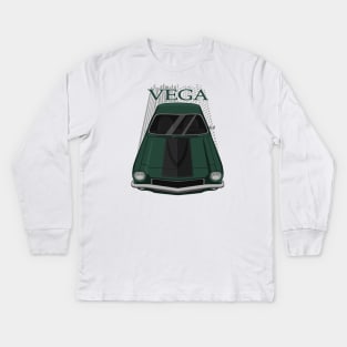 Custom Chevrolet Vega GT 1971 - 1973 - dark green and black Kids Long Sleeve T-Shirt